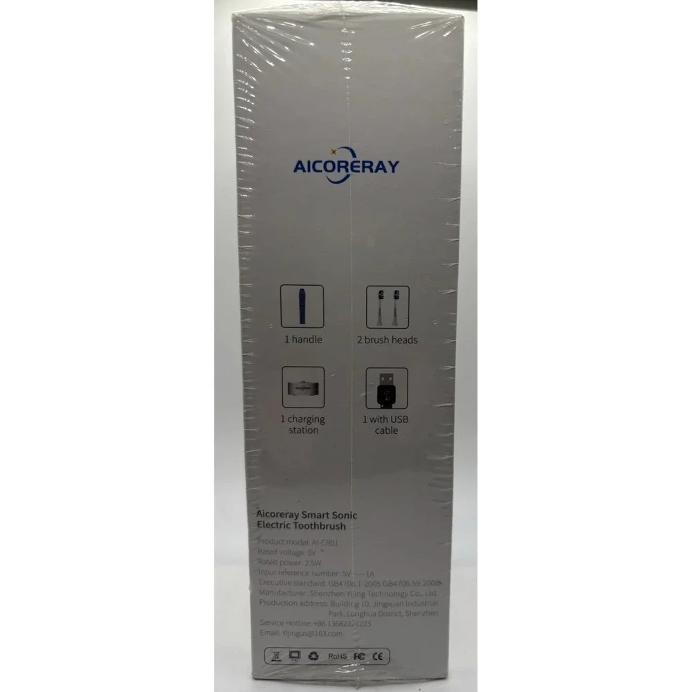 Aicoreray Smart Sonic Electric Toothbrush - 4‎ Settings & 2 Heads FREE SHIPPING